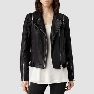 ALLSAINTS Range Leather Biker Jacket Vest